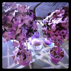 Two artificial trees